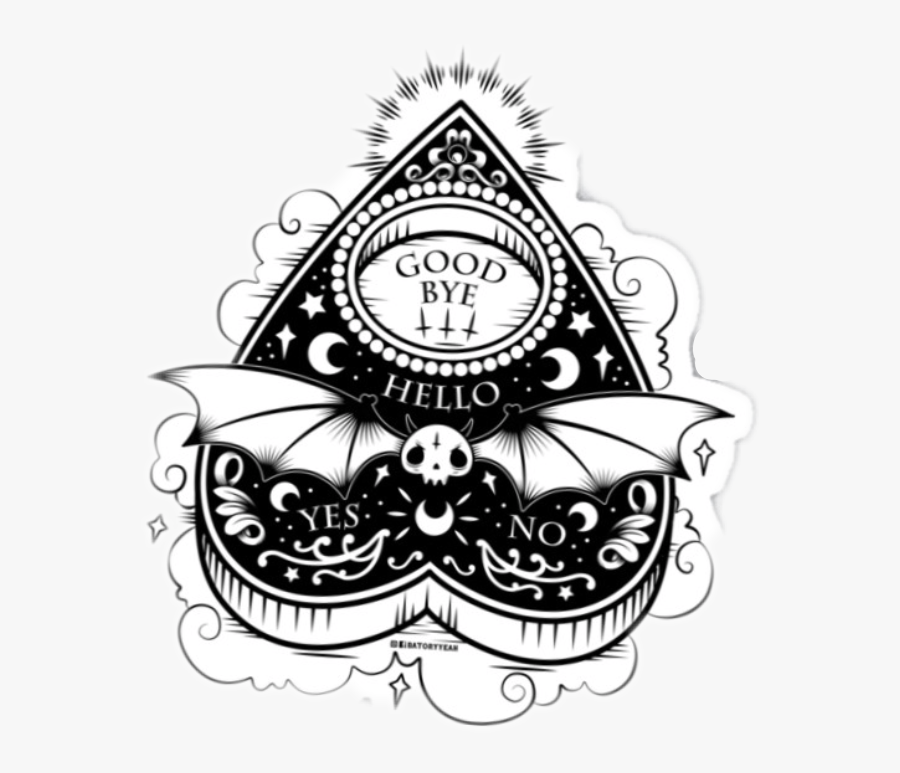 #ouija #goth #gothgirl #moon #bat #pastelgoth #pastel - Horror Movie Stickers, Transparent Clipart