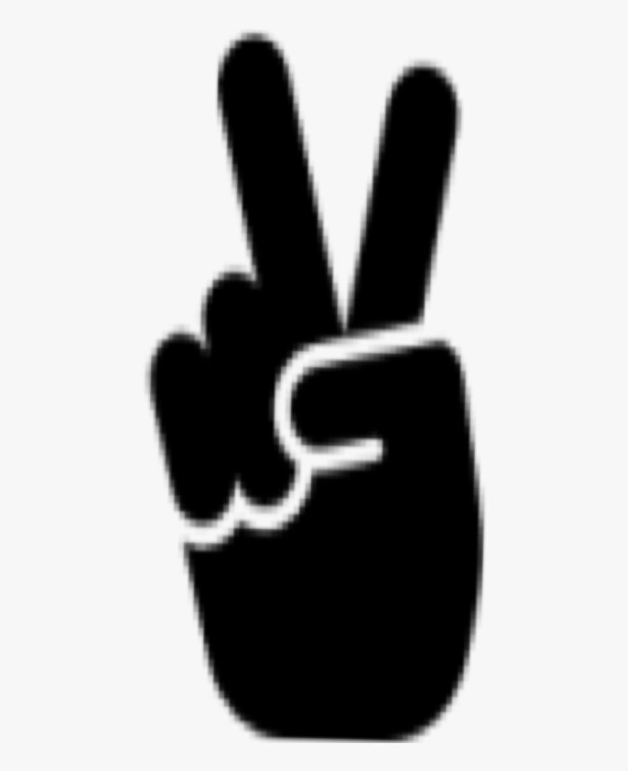 #silhouette #shadow #black #hand #peace #peacesign - Monochrome, Transparent Clipart