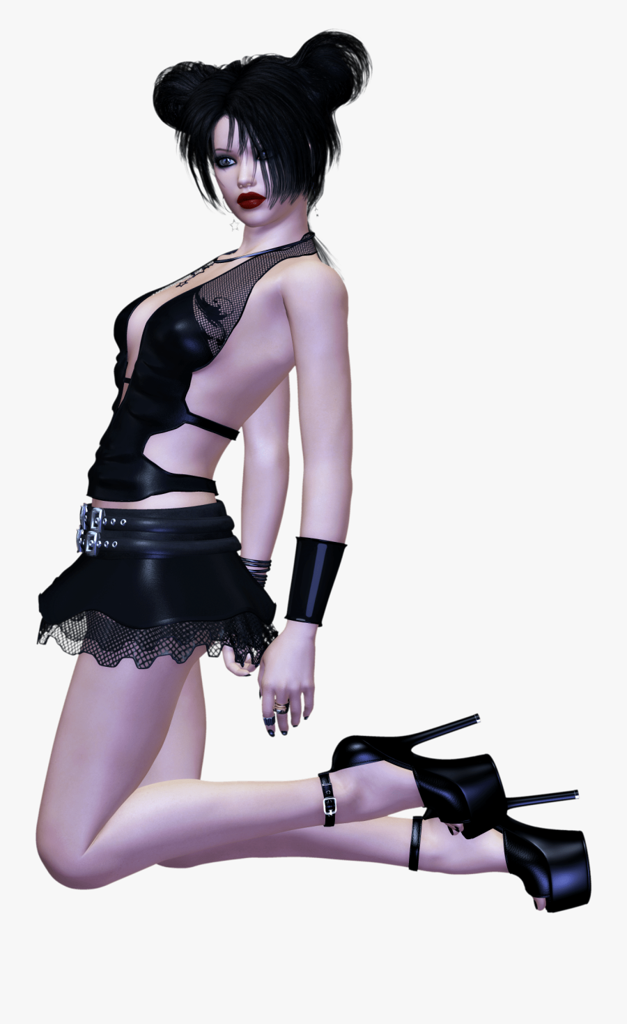 Free Goth Chick 2 Clipart - Goth Tubes Transparent Backgrounds, Transparent Clipart