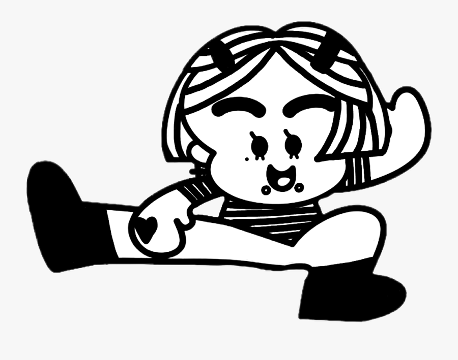 #goth #gothic #cute #anime #matilda #black #blackandwhite, Transparent Clipart