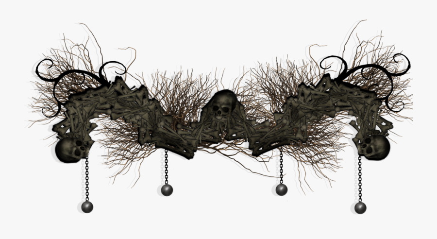 Gothic Skull And Bones, Transparent Clipart