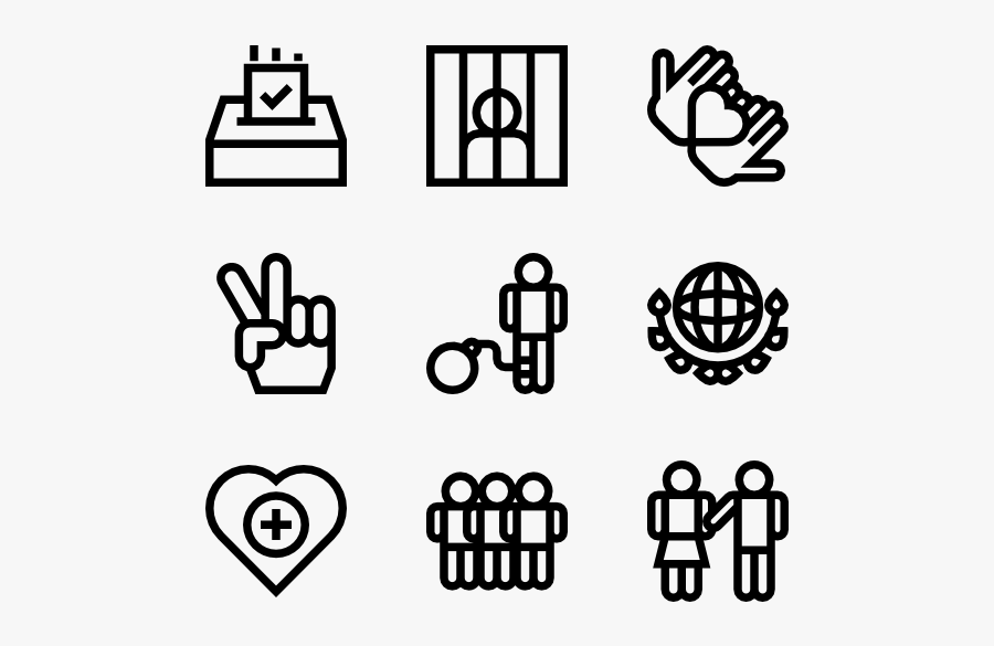 Peace & Human Rights, Transparent Clipart