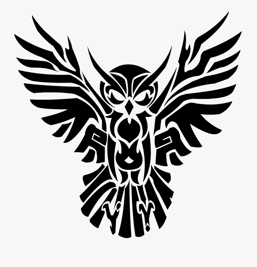Goth Tattoo Png Pic - Tribal Owl, Transparent Clipart
