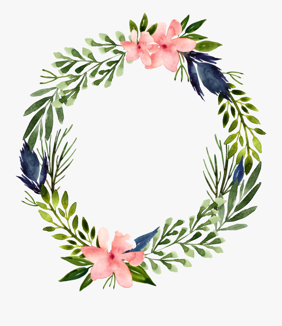 Transparent Rosemary Clipart - Round Floral Border Green, Transparent Clipart