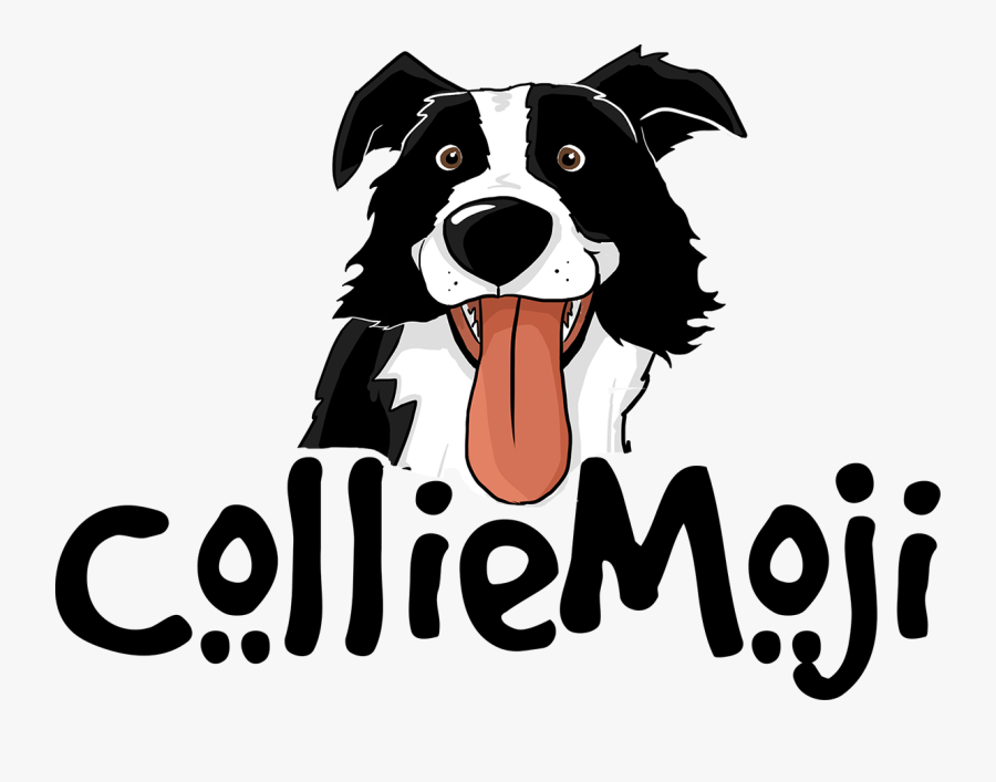Border Collie Emoji, Transparent Clipart