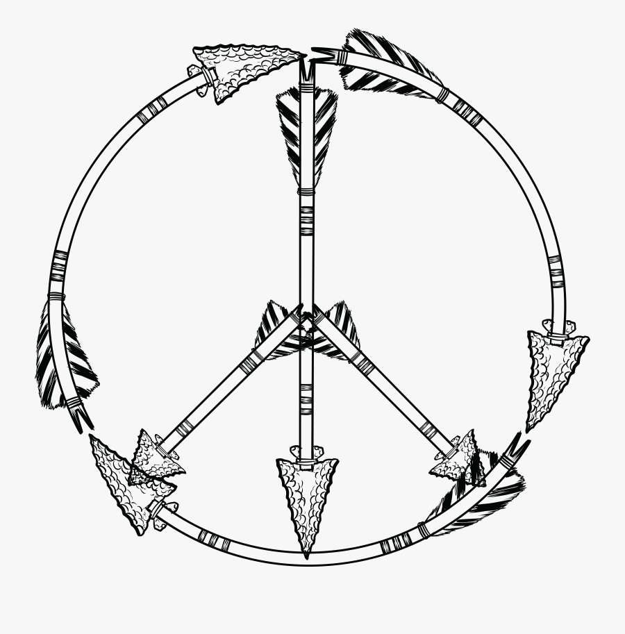 Transparent Peace Sign Clipart - Peace Sign With Arrow, Transparent Clipart