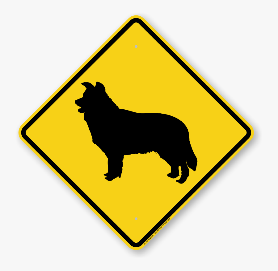 Border Collie Symbol Guard Dog Sign - Slowly Clipart, Transparent Clipart