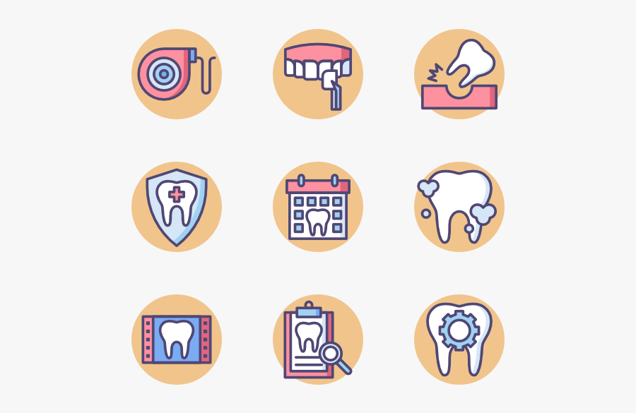 Dental - Dental Hygiene Icons, Transparent Clipart