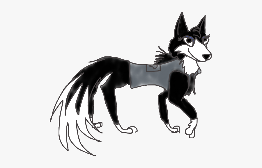#border #collie #luna #crossfire #dog #cartoon #blackandwhite - Chinese Crested Dog, Transparent Clipart