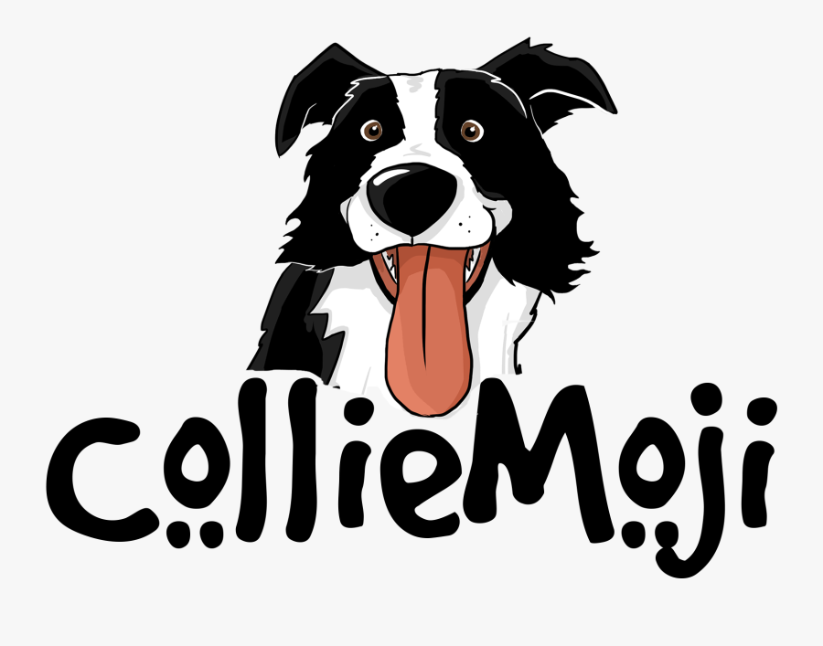 Border Collie Emoji, Transparent Clipart