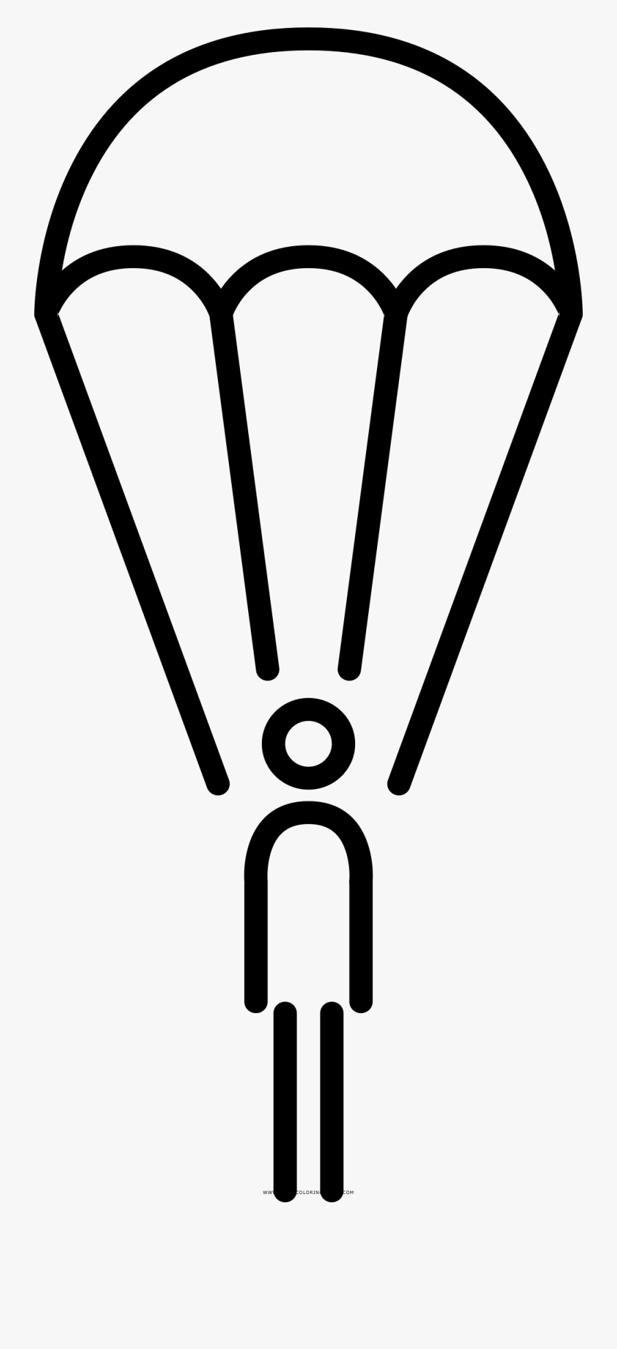 Parachute Coloring Page Clipart , Png Download, Transparent Clipart