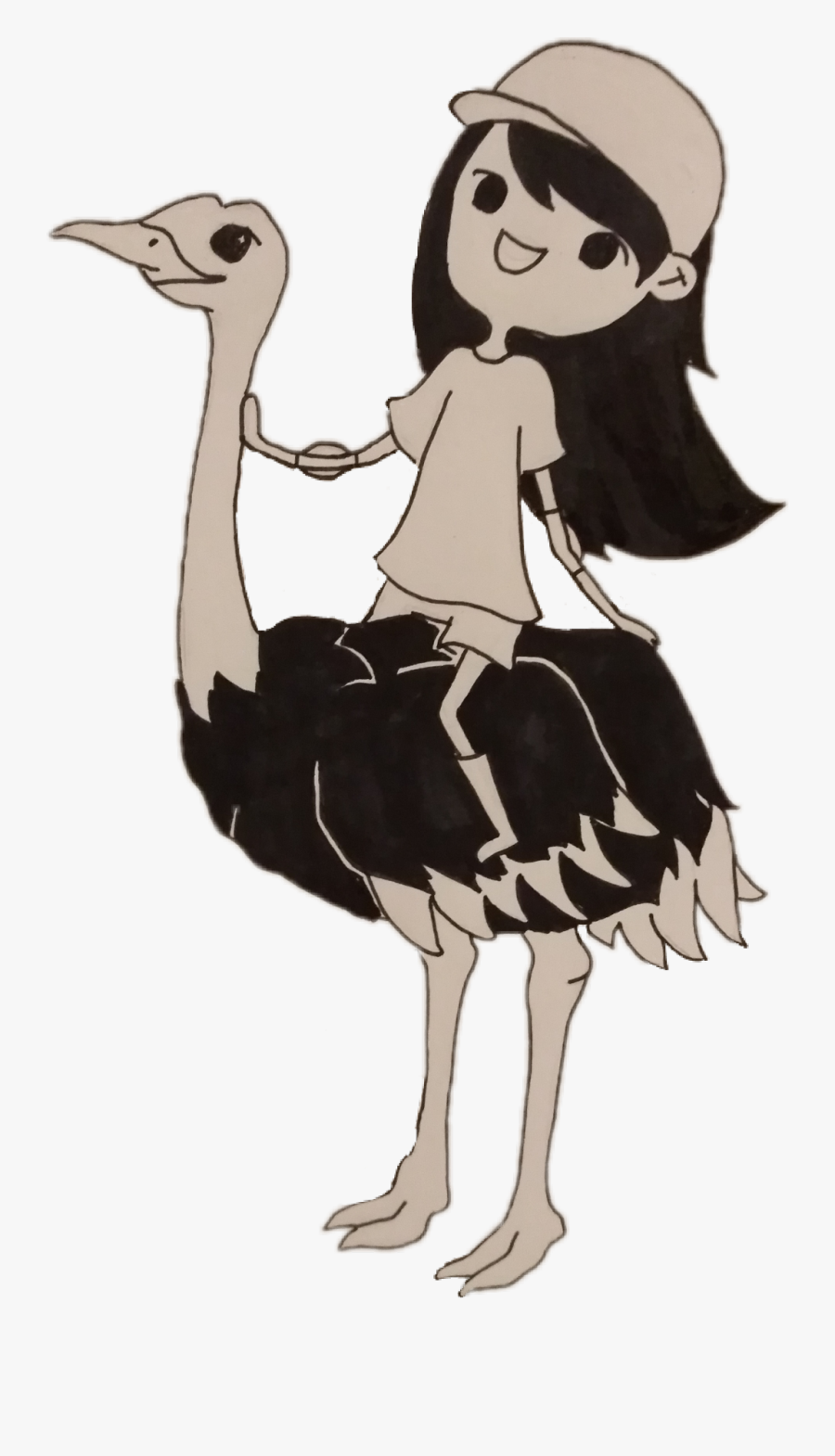 Ostrich Sticker - Ostrich Kawaii, Transparent Clipart