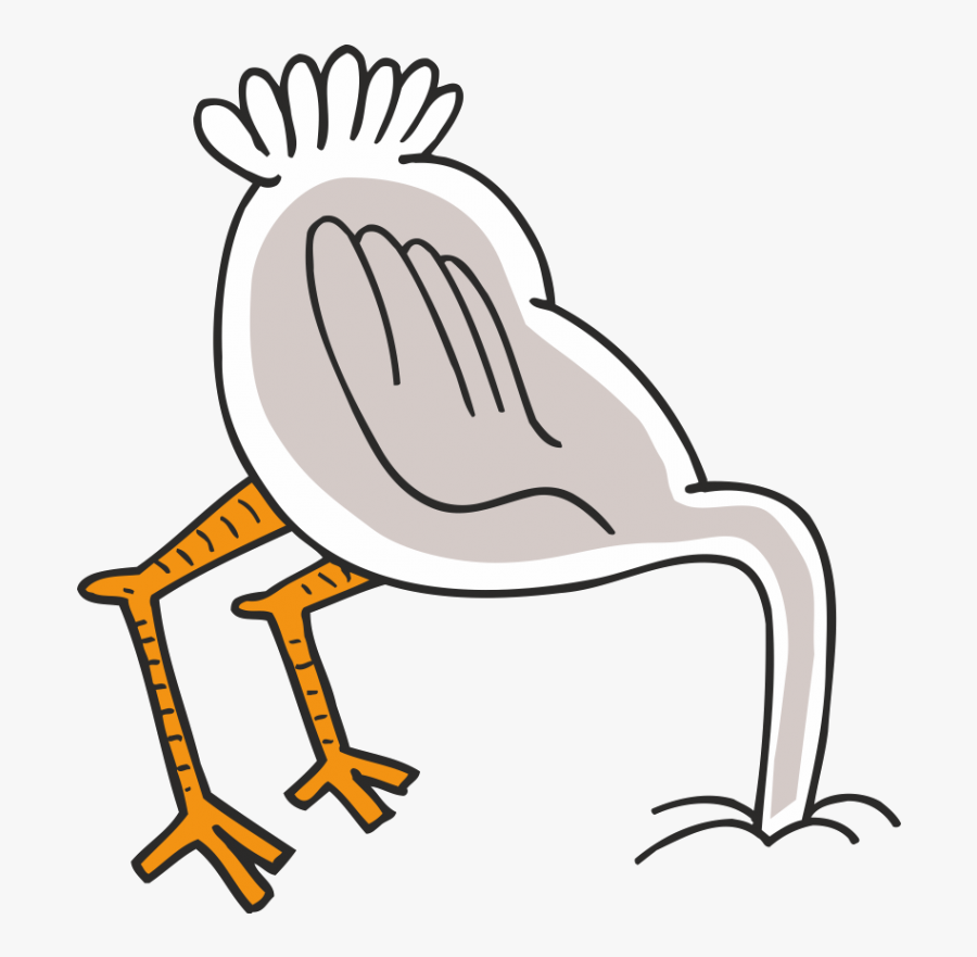 With Head In Clip Art Crazywidow Info - Ostrich Head In Sand Png, Transparent Clipart