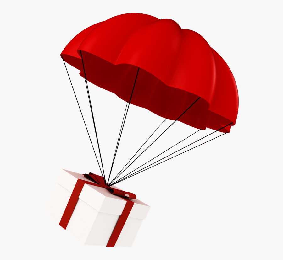 Parachute Parachuting Gift Clip Art - Gift Falling From Sky, Transparent Clipart