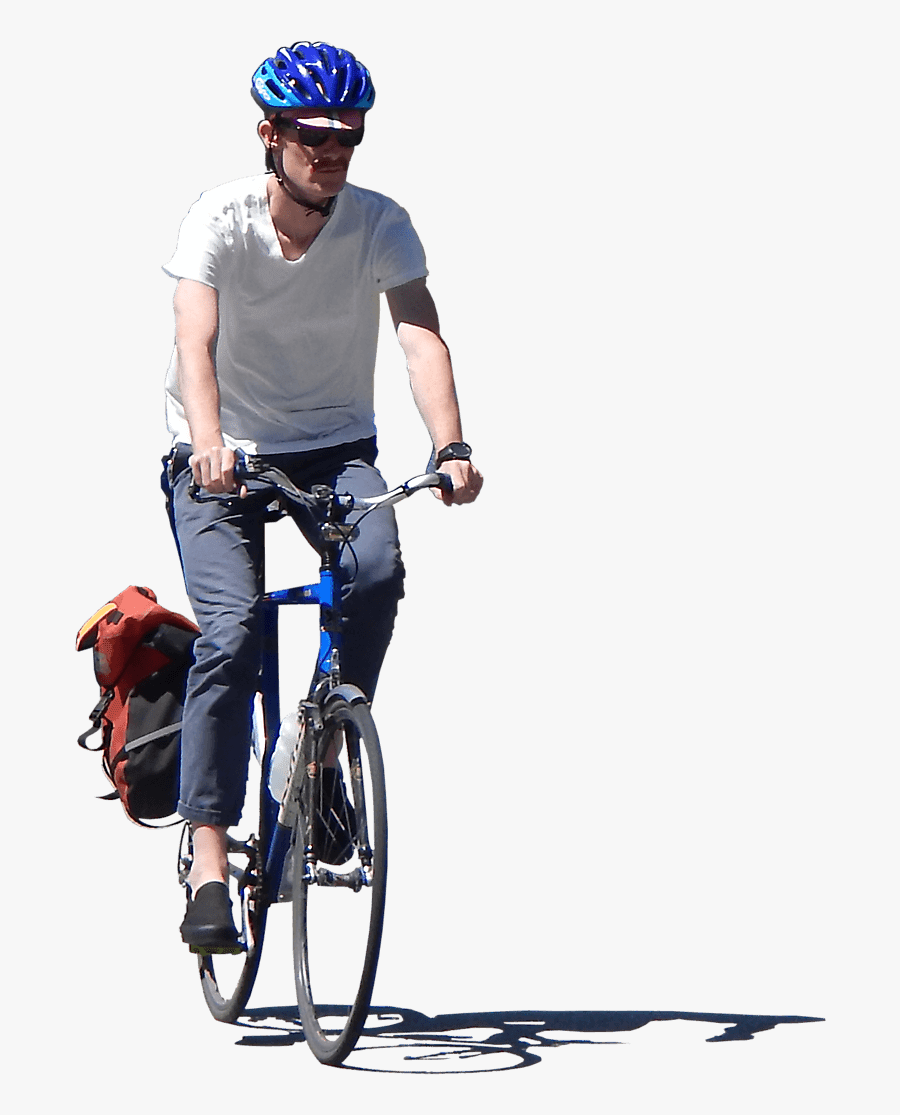 Man On Bike Png, Transparent Clipart