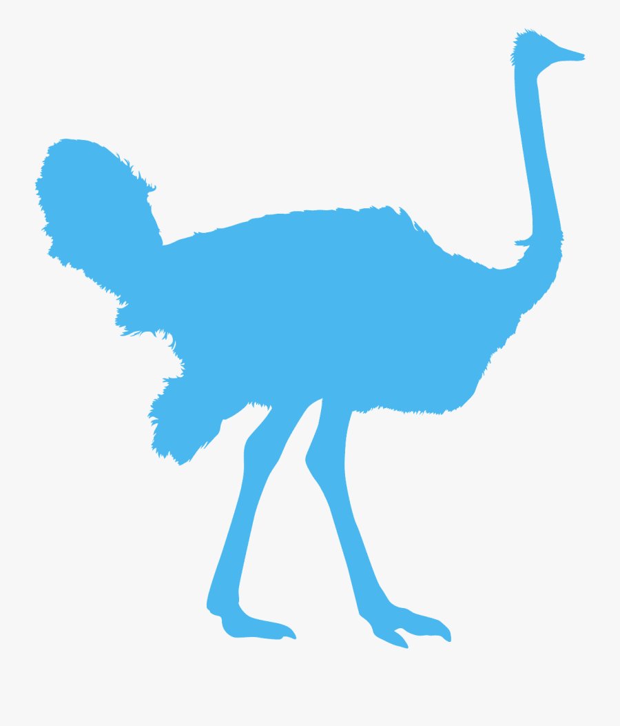 Silhouette Ostrich Vector, Transparent Clipart