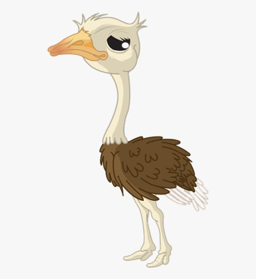 Transparent Ostrich Clipart - Drawing, Transparent Clipart