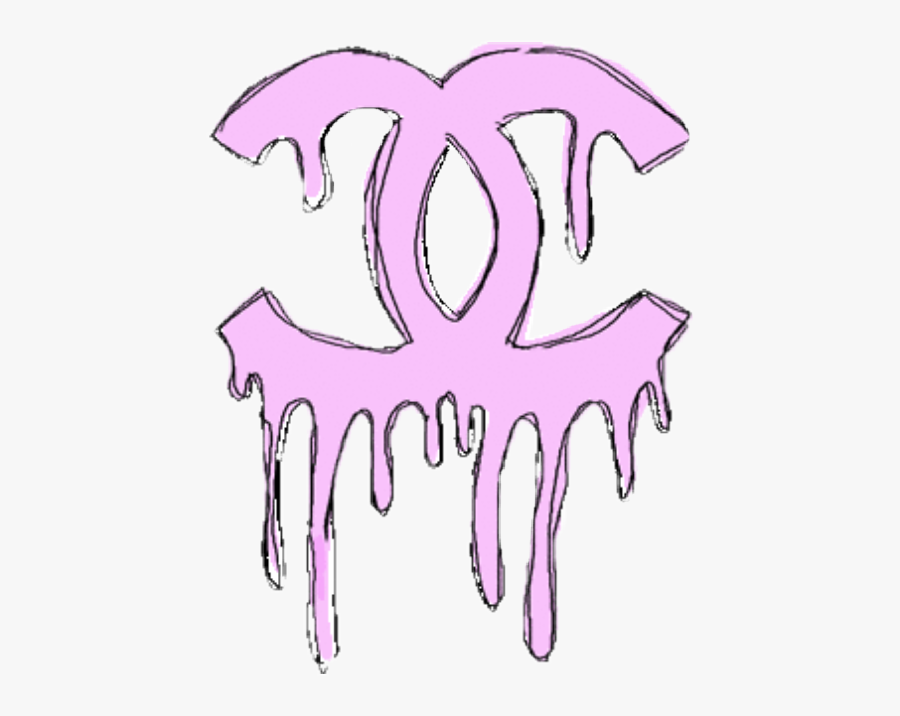 Transparent Chanel Clipart - Chanel Drip Logo Pink, Transparent Clipart