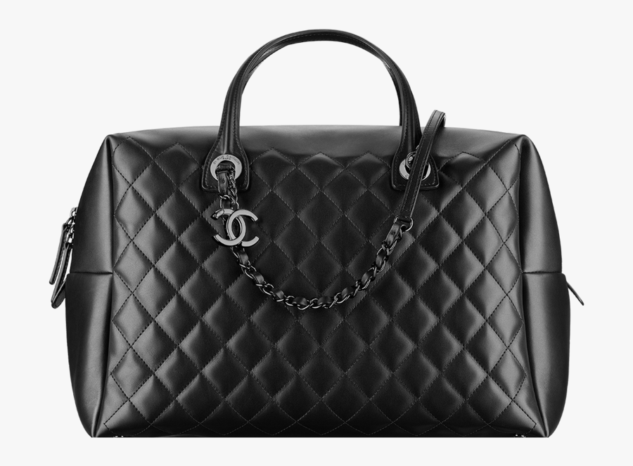 Clip Art Large Calfskin Black Unbeatable - Large Bowling Bag Chanel, Transparent Clipart