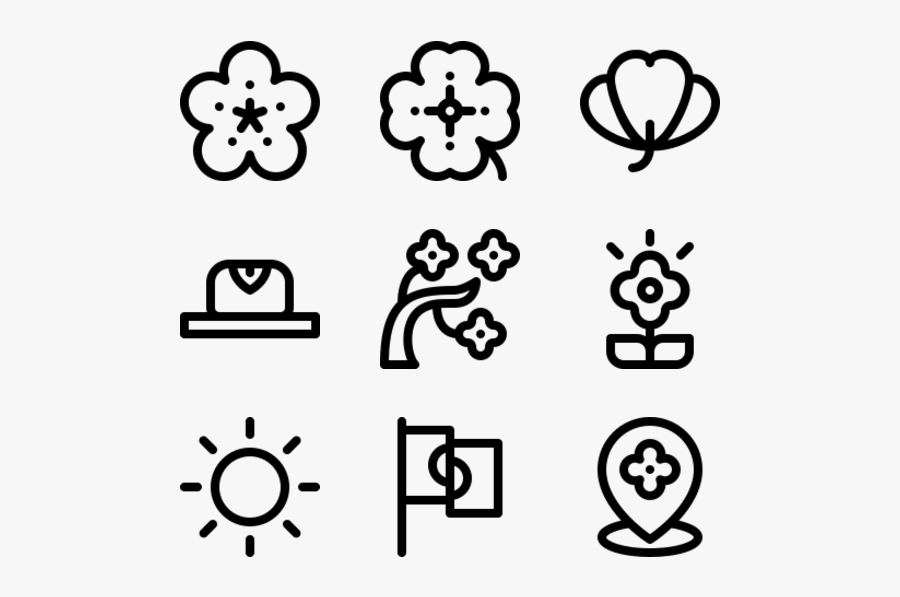 Cherry Blossom - Business Line Icon Png, Transparent Clipart