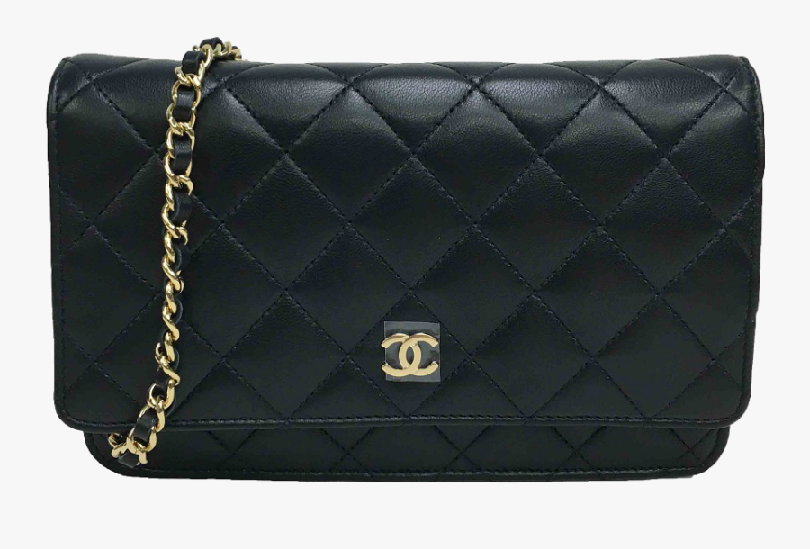 Fashion Chain Strap Bag Design Handbag Chanel Clipart - A33814 黑 羊 金, Transparent Clipart
