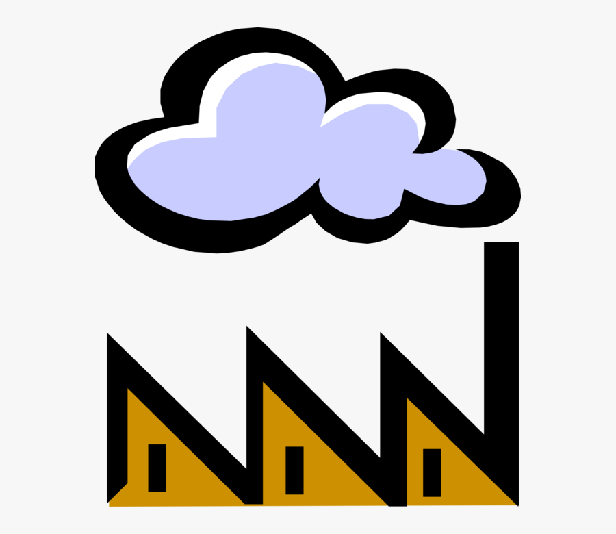 Vector Illustration Of Industrial Manufacturing Factory - Factory Symbol, Transparent Clipart