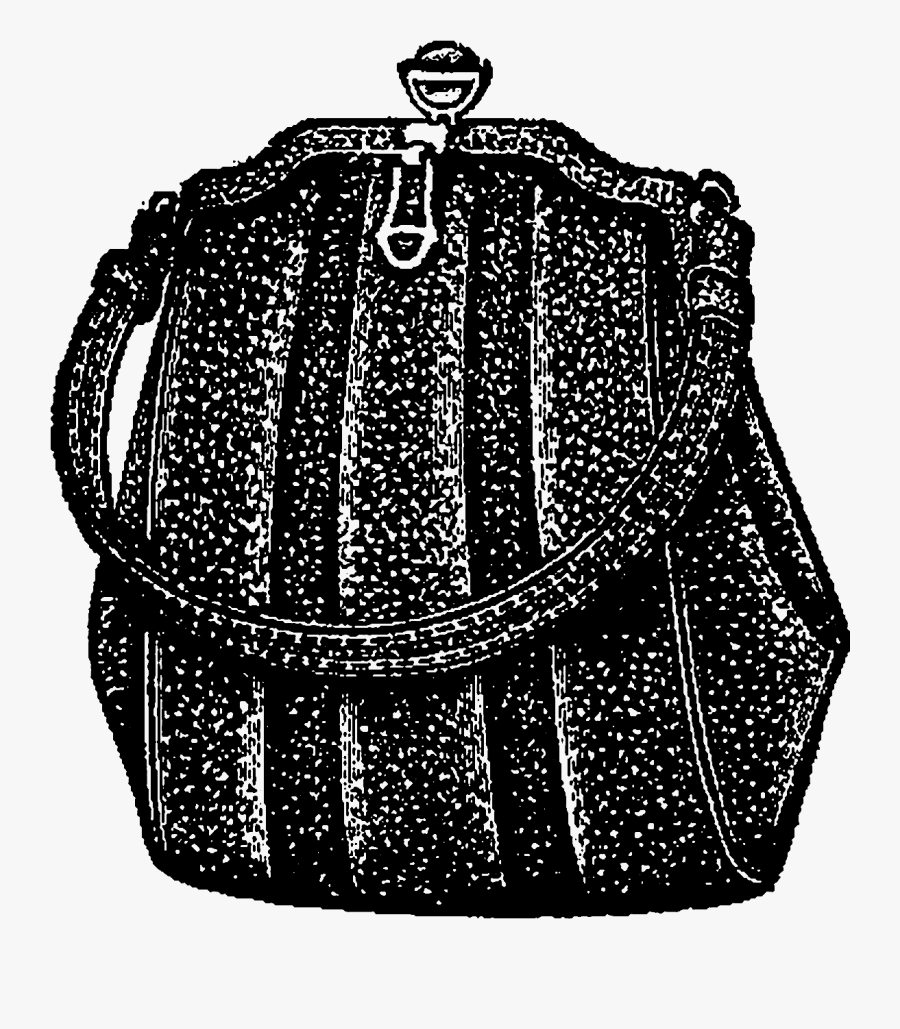 Vintage Beaded Woman&purse Image Transfer - Illustration, Transparent Clipart