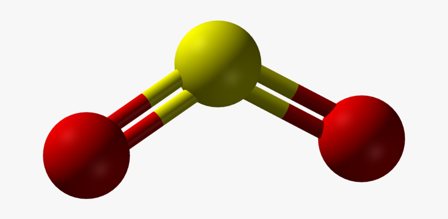 Sulphur Dioxide Molecule - Sulphur Dioxide, Transparent Clipart