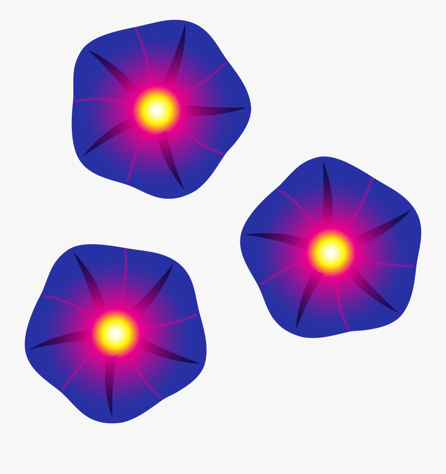 Glory - Clipart - Morning Glory Flower Cartoon, Transparent Clipart