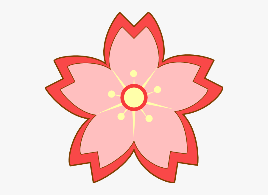 Sakura Blossom Svg Clip Arts - Sakura Flower Clipart, Transparent Clipart