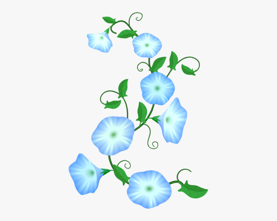 #flower #flowers #morningglory #decoration #border - Morning Glory Clipart, Transparent Clipart