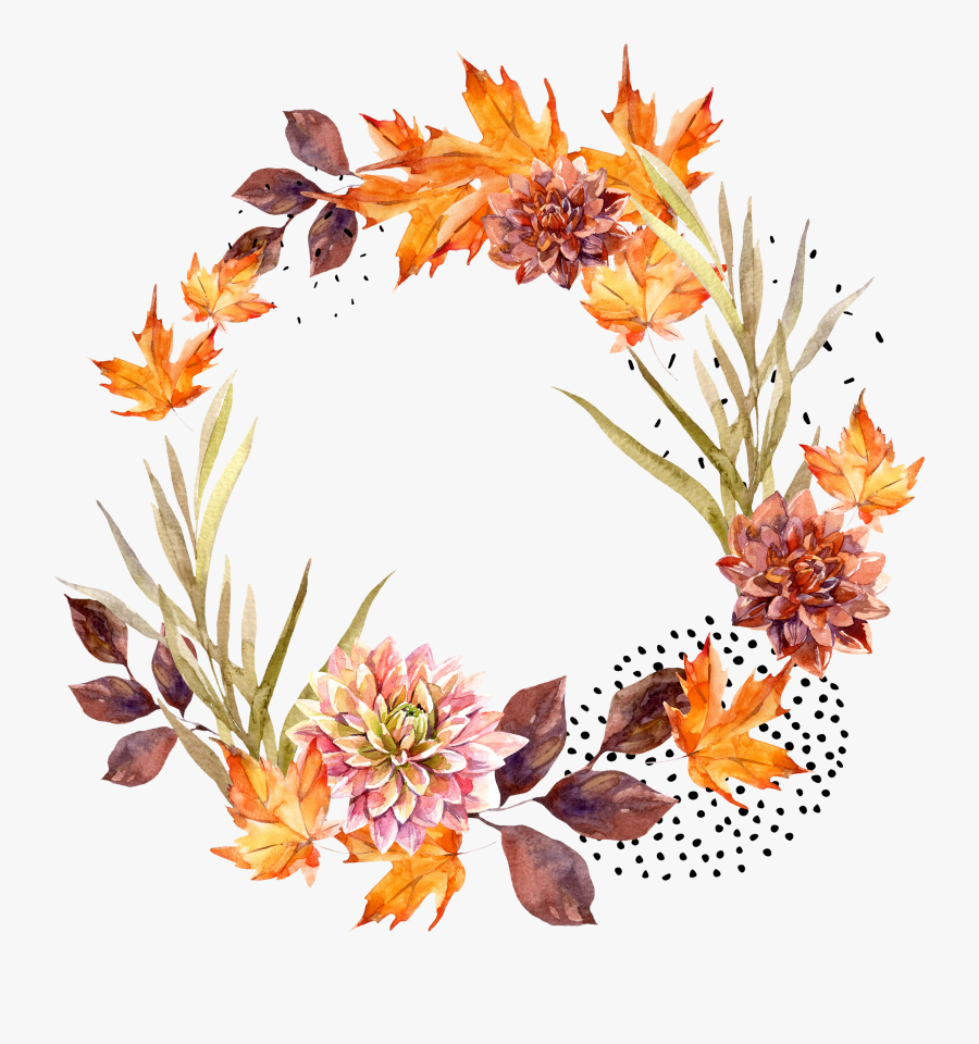 Watercolor Fall Leaves Png, Transparent Clipart