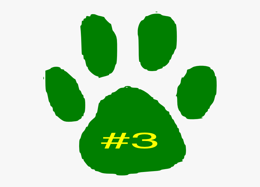 Lime Green Paw Print, Transparent Clipart