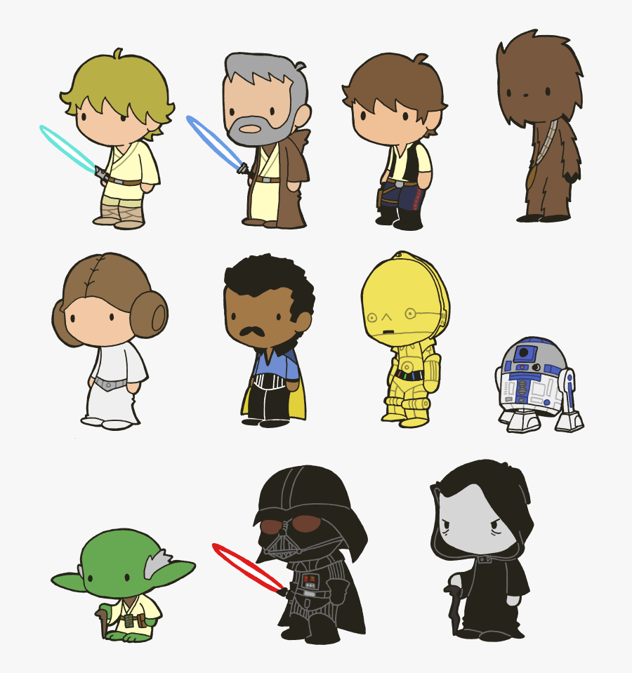 Transparent Star Wars Clip Art - Cute Chibi Star Wars, Transparent Clipart