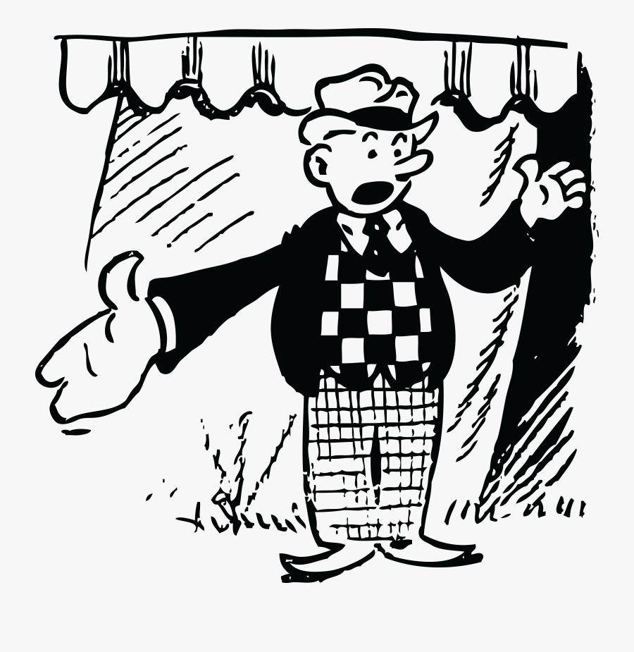 Announcement Clipart Vintage - Circus Clipart Black And White Line Art, Transparent Clipart