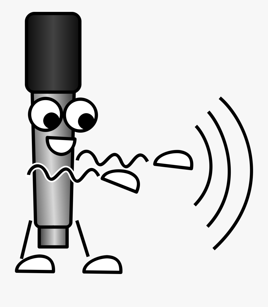 The Mic Wiggly Arms - Funny Sound Waves, Transparent Clipart