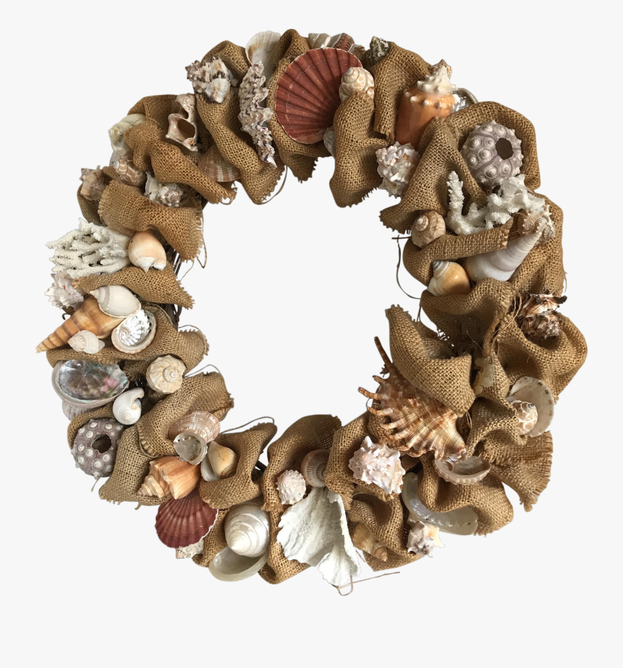 Clip Art Boho Beach House Decor - Wreath, Transparent Clipart