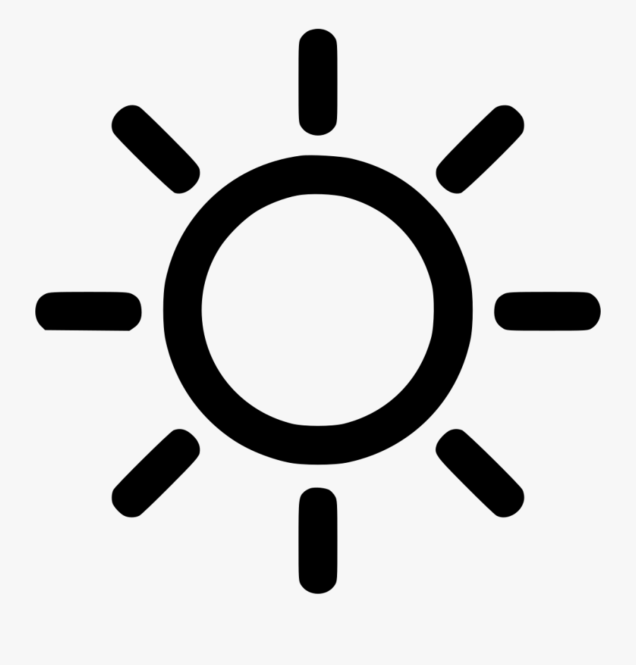 Sun Sunny Day - Outline Cartoon Sun, Transparent Clipart