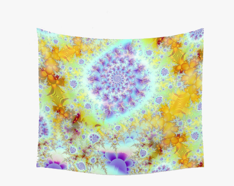 Golden Violet Sea Shells, Abstract Fractal Ocean - Cushion, Transparent Clipart