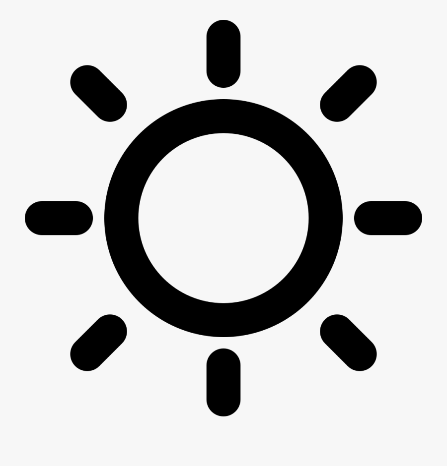 Sun Sunny Day Weather Symbol - Brightness Icon Png , Free Transparent