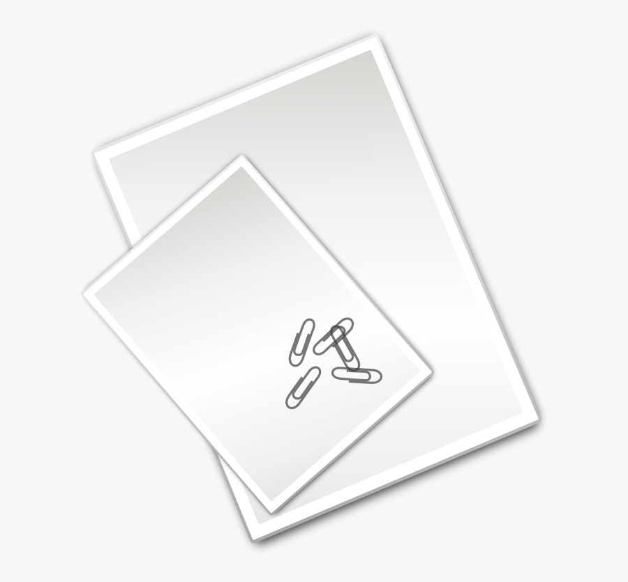 Regular Paper Sheets With Clips - Plain Paper, Transparent Clipart
