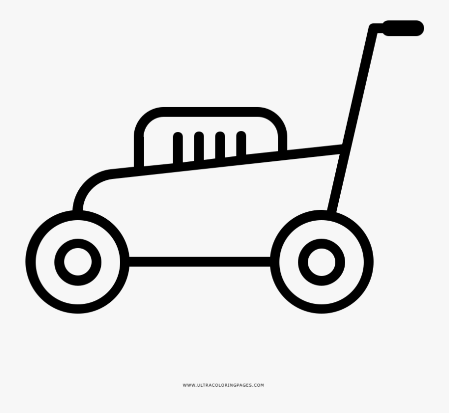 Lawnmower Coloring Page - Cortadora De Cesped Dibujo , Free Transparent Cli...