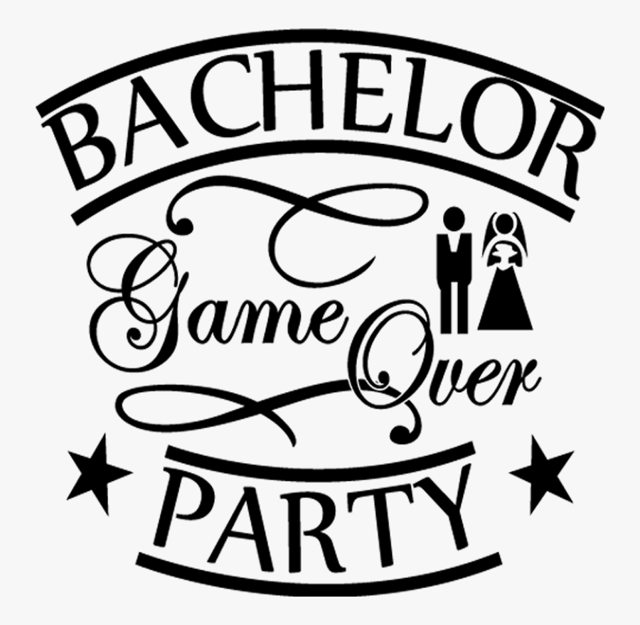 Bachelor Party Game Over, Transparent Clipart