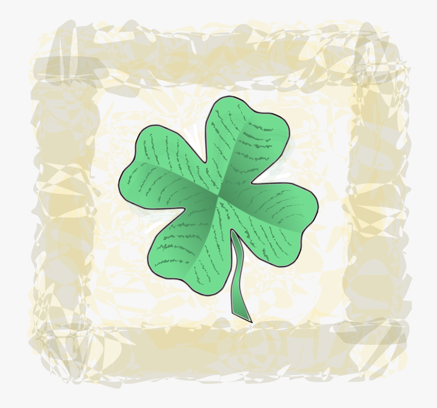 Clover With Background - Shamrock, Transparent Clipart