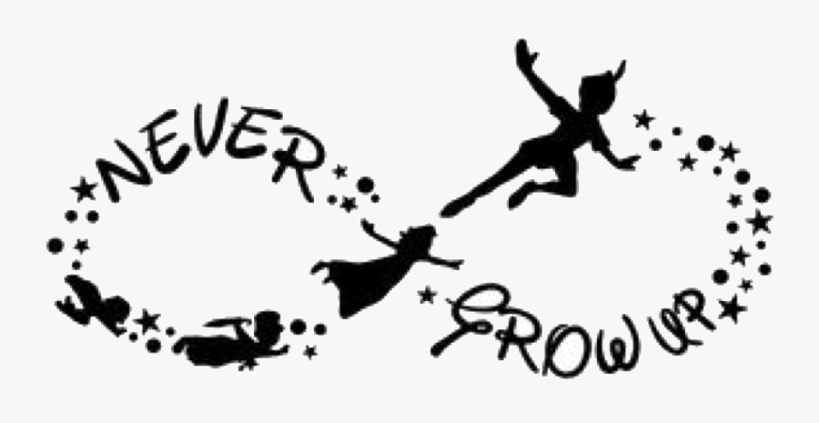#infinity #peterpan #neverland#freetoedit - Peter Pan Never Grow Up Decal, Transparent Clipart