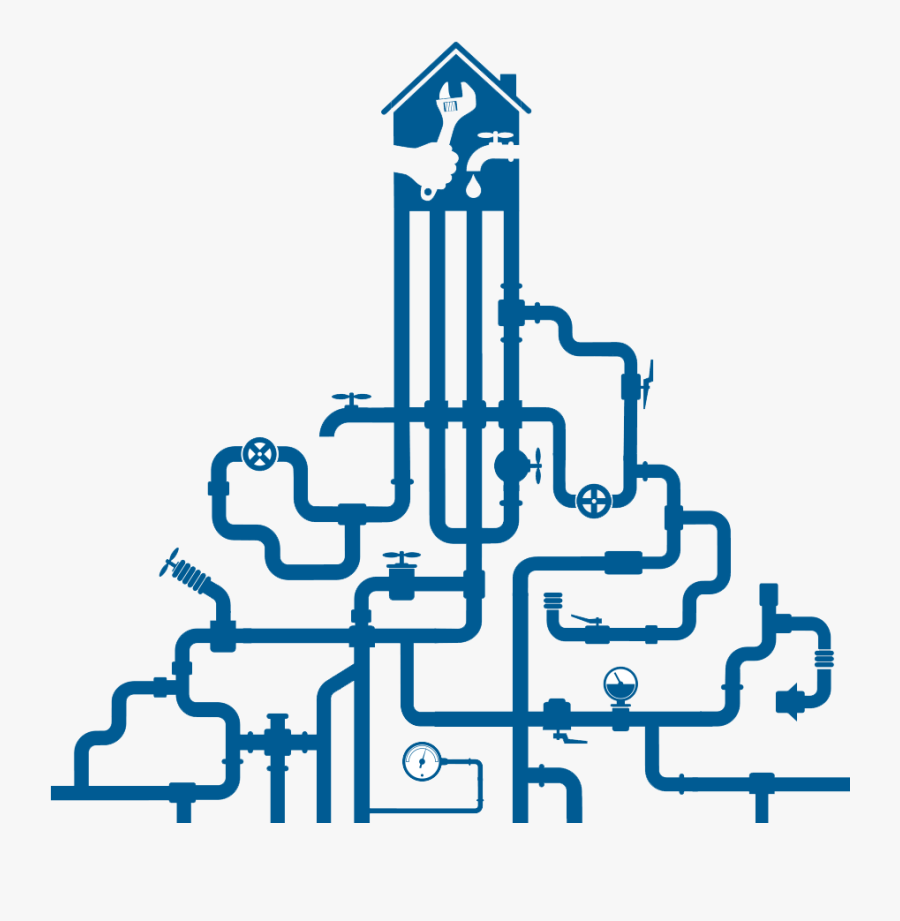 Plumbing System, Transparent Clipart