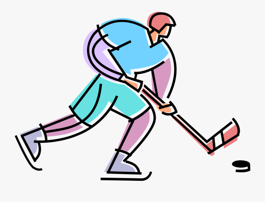 Vector Illustration Of Sport Of Ice Hockey Player Skates - Jogador De Hóquei No Gelo Png, Transparent Clipart