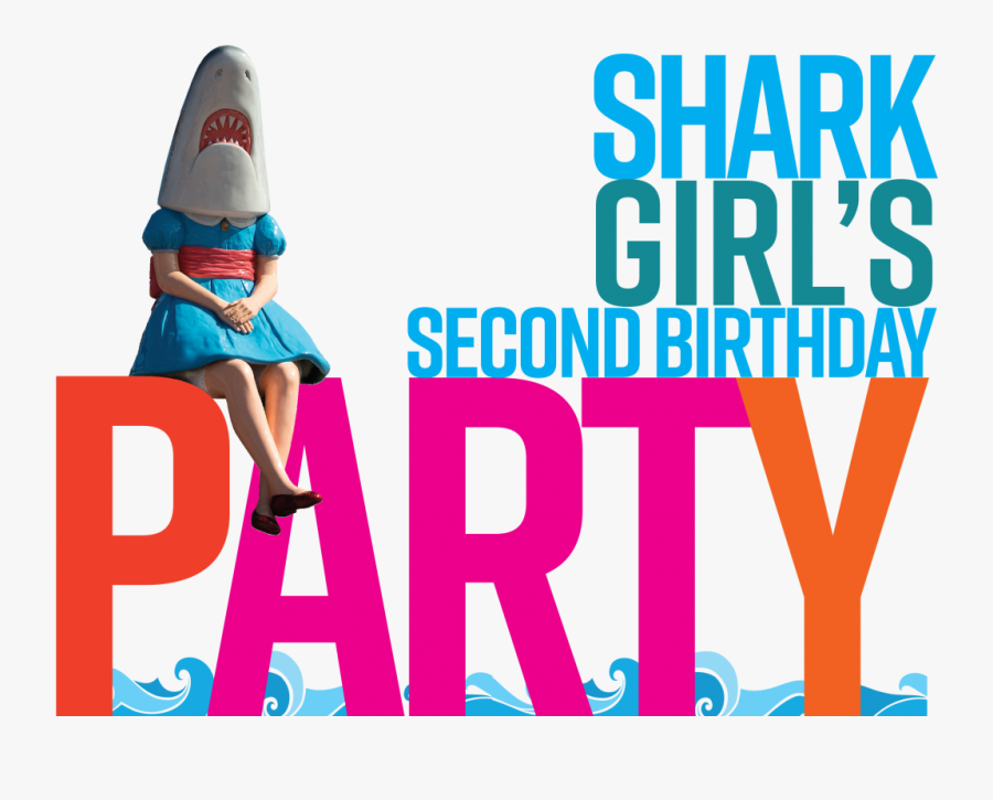 Shark Girl"s Birthday Party - Poster, Transparent Clipart