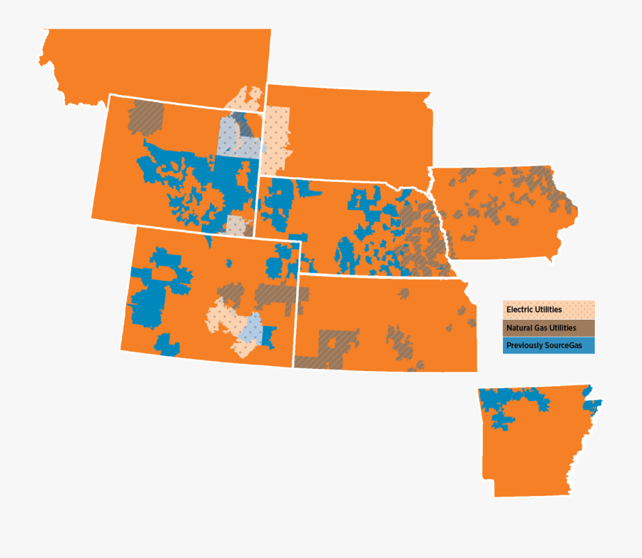 Black Hills Energy Territory Map, Transparent Clipart
