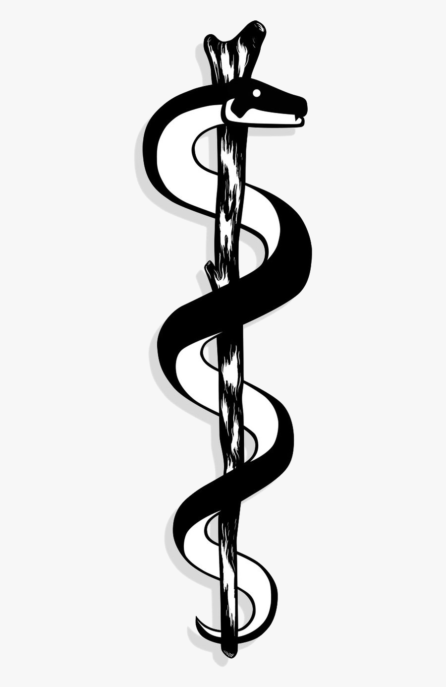 Rod Of Asclepius - Star Of Life Means, Transparent Clipart
